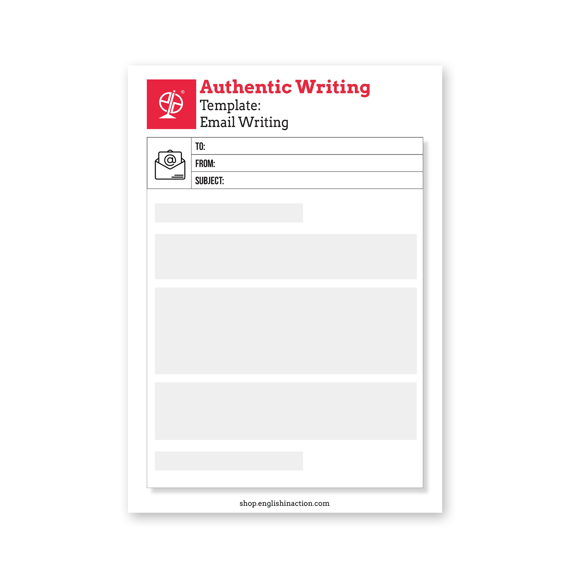 Authentic Writing Templates | EFL Resource for Emails, CVs, Blogs and More - shop.englishinaction.com