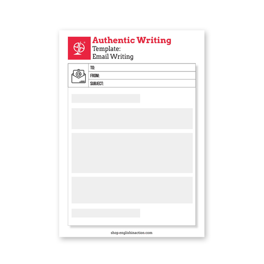 Authentic Writing Templates | EFL Resource for Emails, CVs, Blogs and More - shop.englishinaction.com