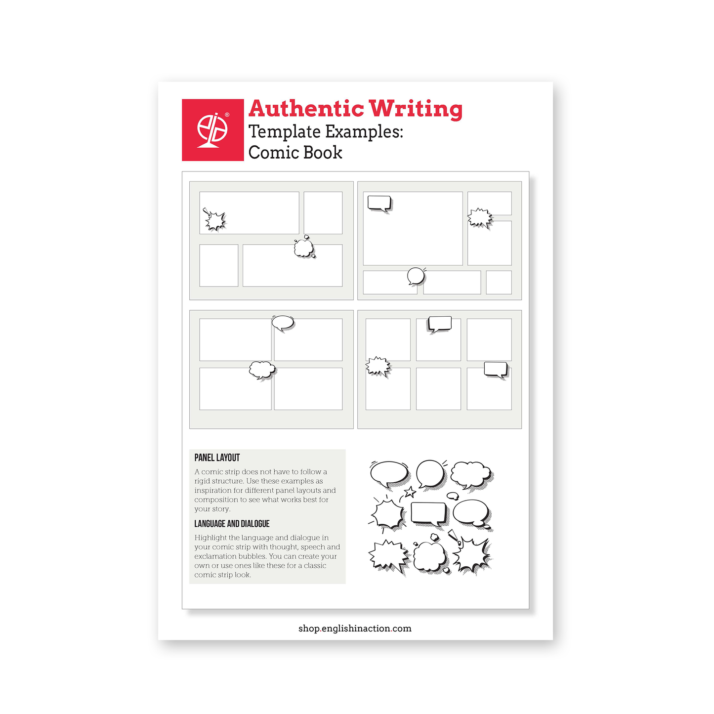 Authentic Writing Templates | EFL Resource for Emails, CVs, Blogs and More - shop.englishinaction.com