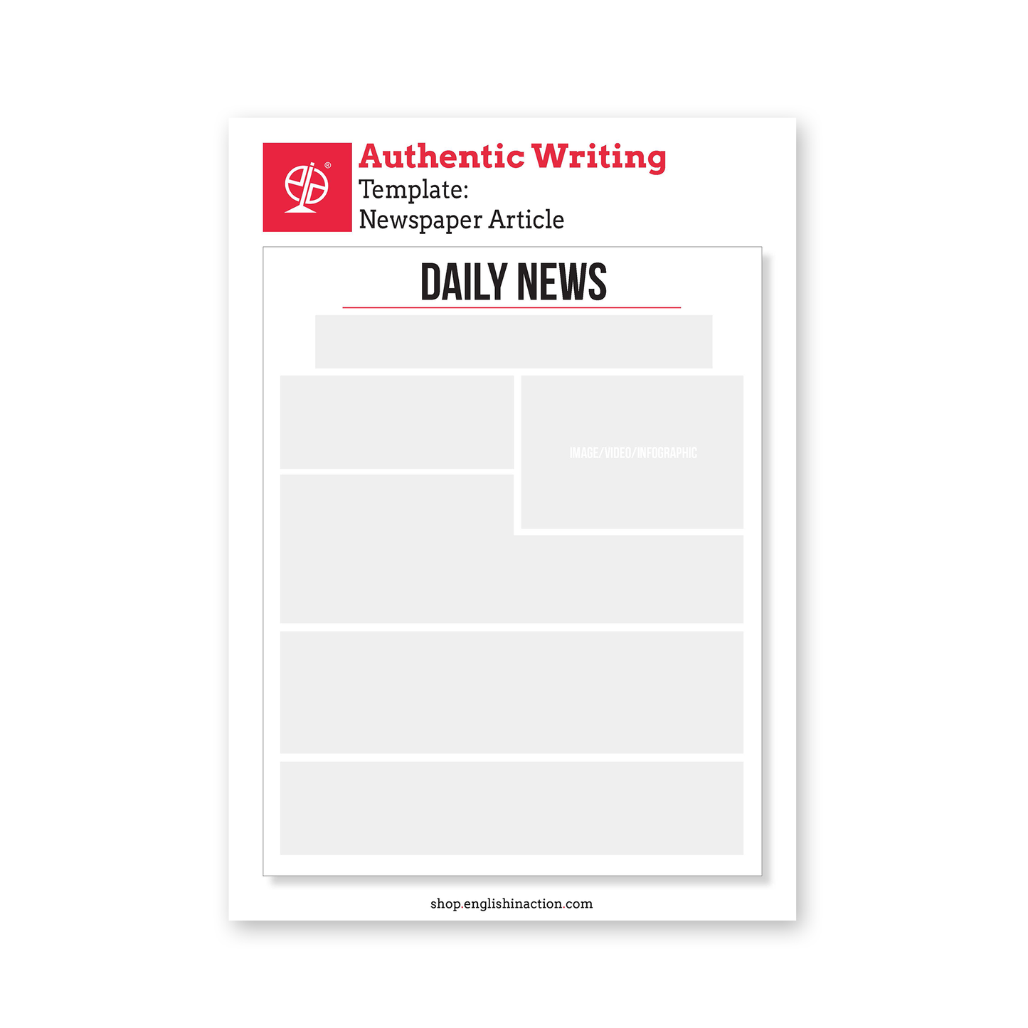 Authentic Writing Templates | EFL Resource for Emails, CVs, Blogs and More - shop.englishinaction.com