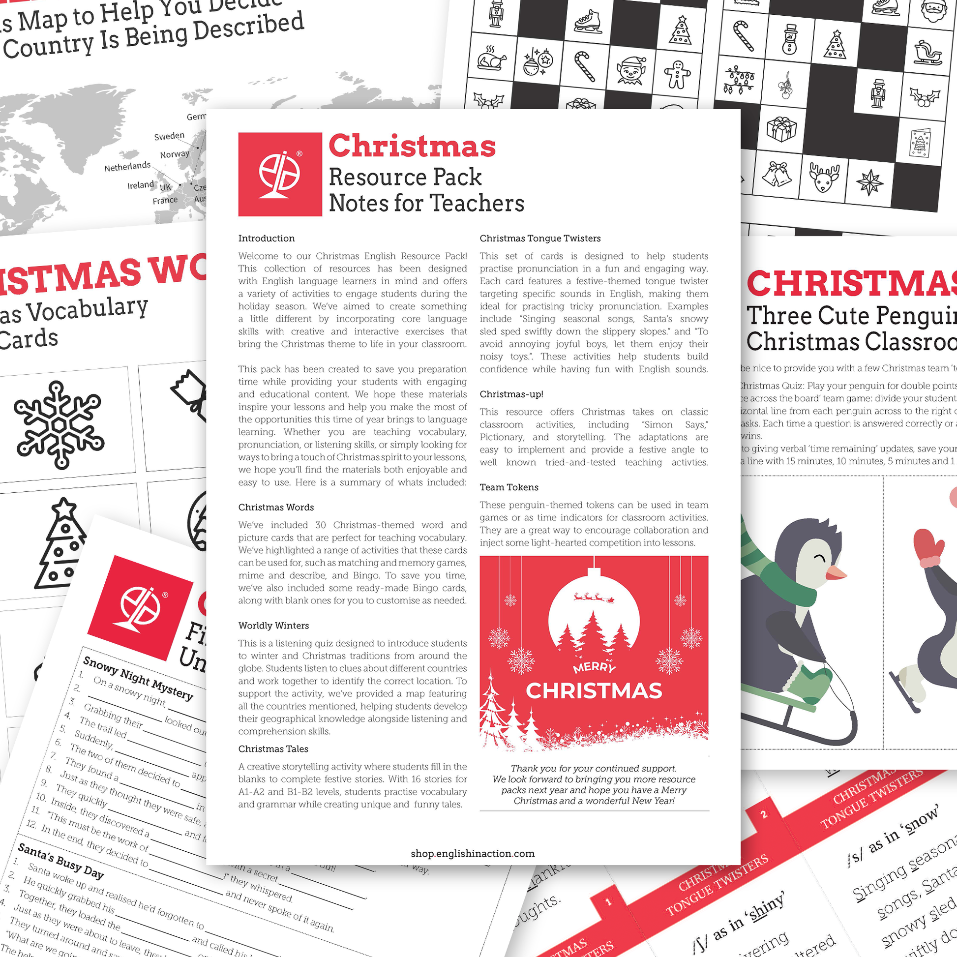 Christmas | EFL Resource Pack for Vocabulary and Seasonal Language Lessons - TEFL-Toolkit.com