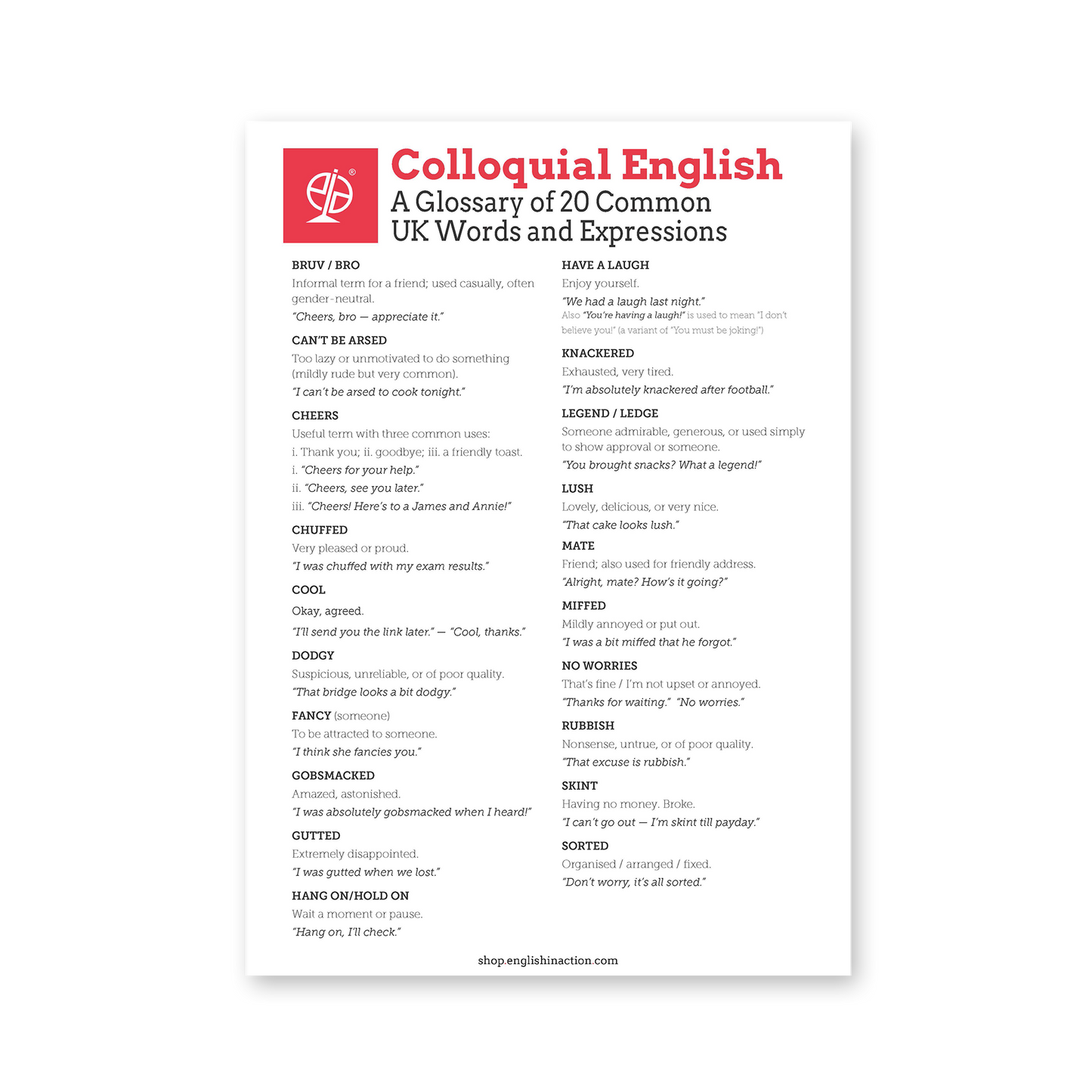 Colloquial English | ESL British Slang and Informal Language