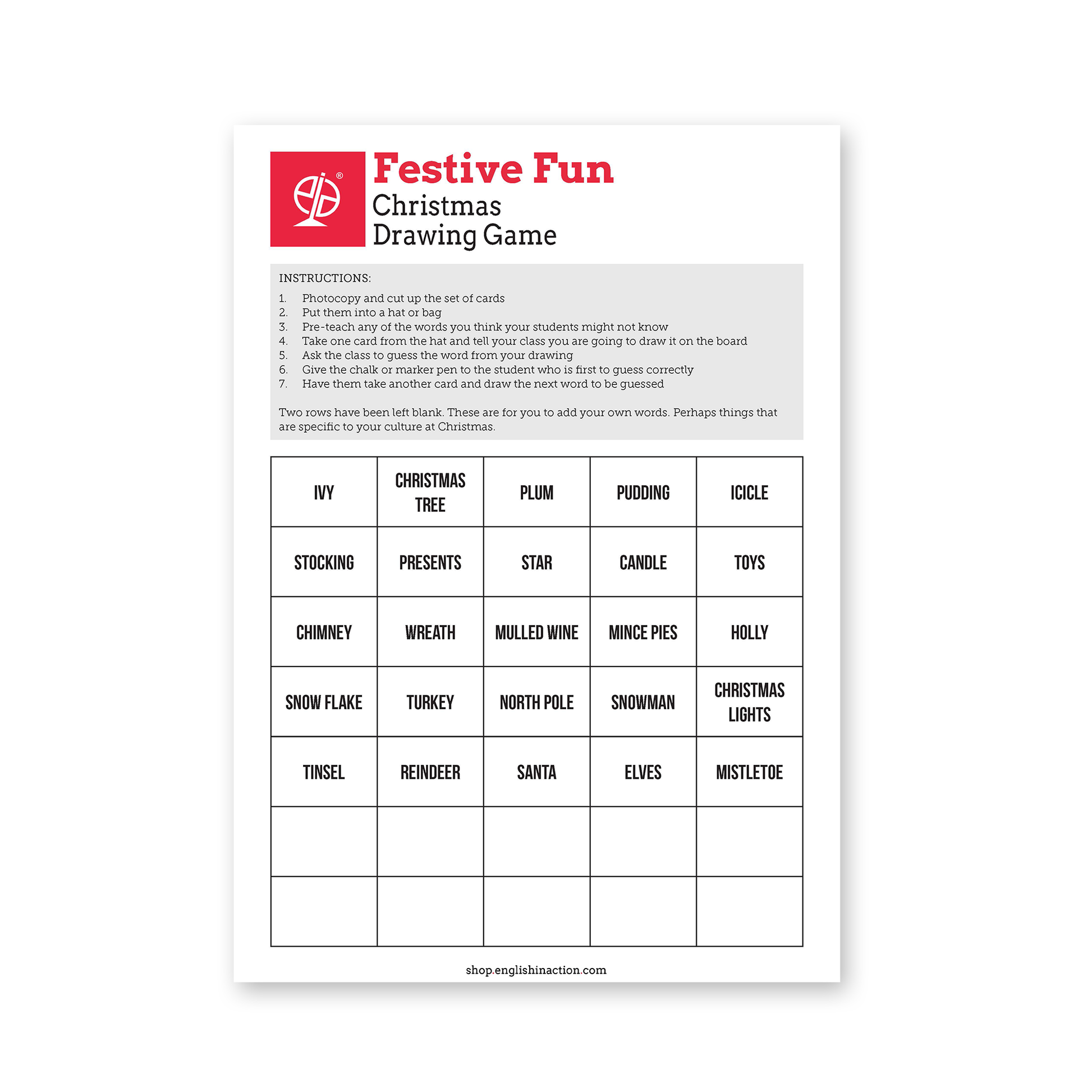 Christmas Worksheets | EFL Activities for Festive Vocabulary and Fun - TEFL-Toolkit.com