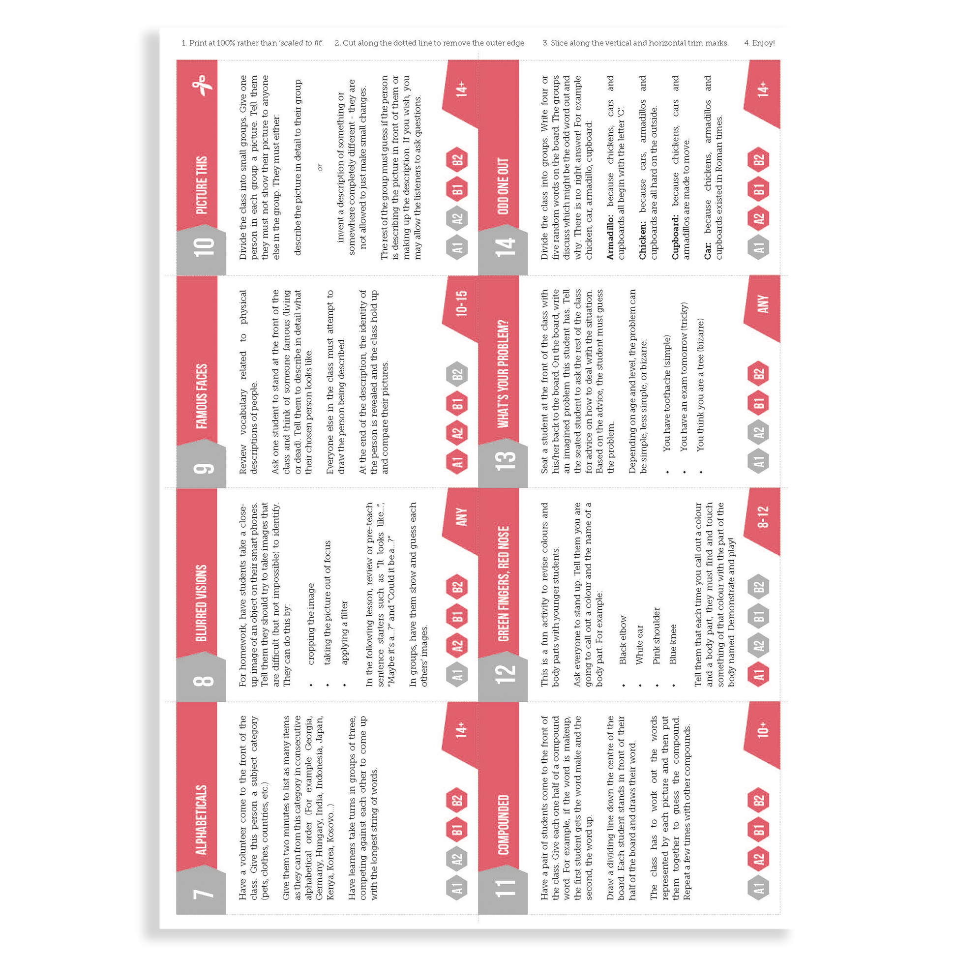 Fifty More Bright Ideas | TEFL Activity Cards - TEFL-Toolkit.com