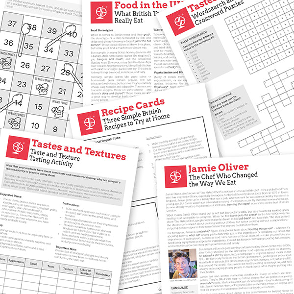 British Food | EFL Resource Pack for Culture and Vocabulary Lessons - shop.englishiaction.com