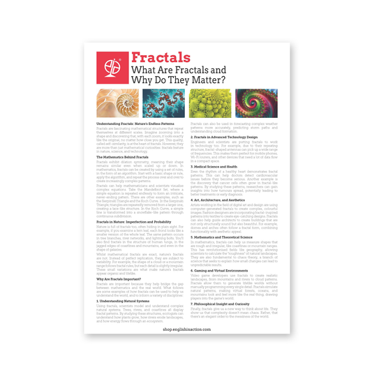 Fractals Text | EFL Resource - TEFL-Toolkit.com