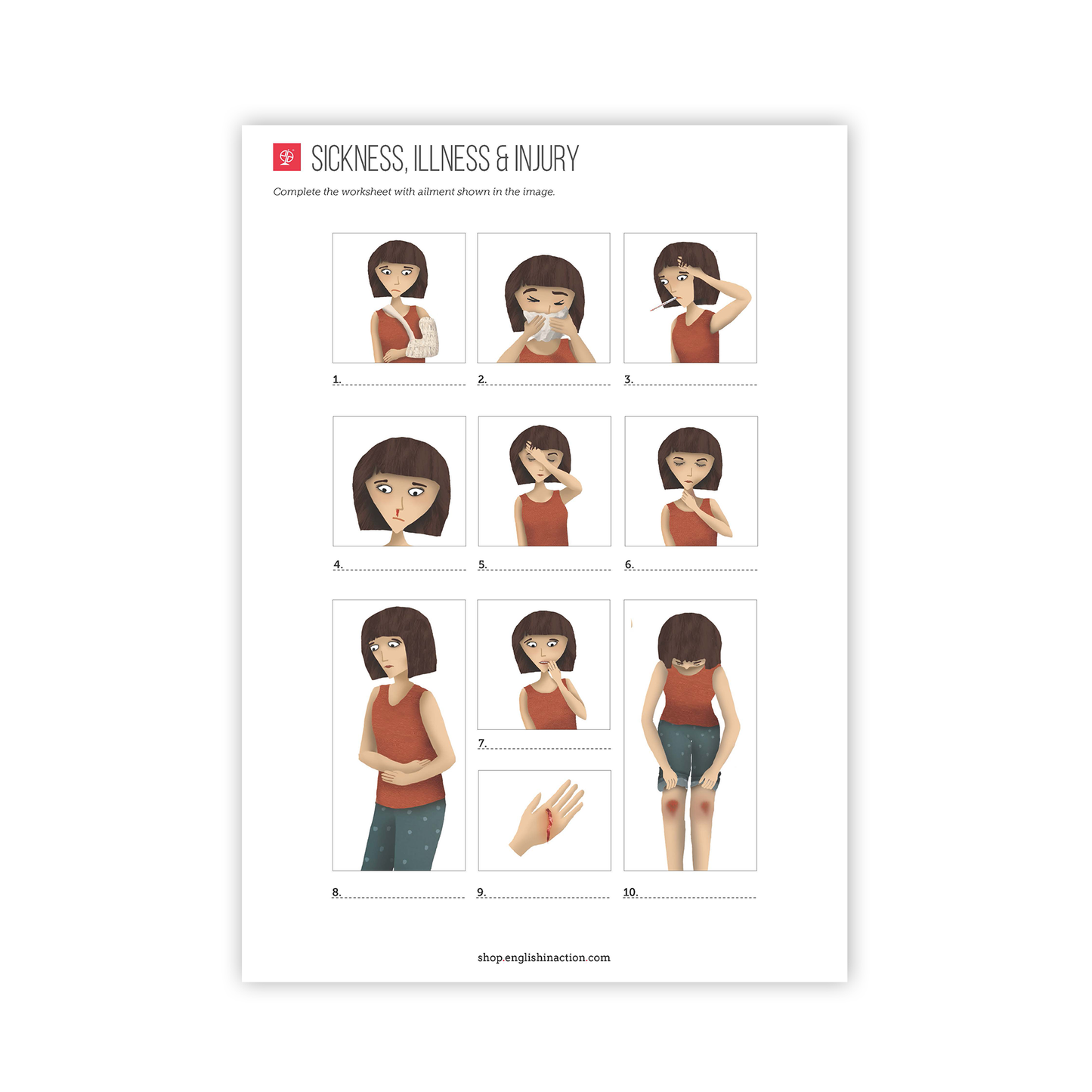 Illness and Injury | EFL Worksheet - TEFL-Toolkit.com