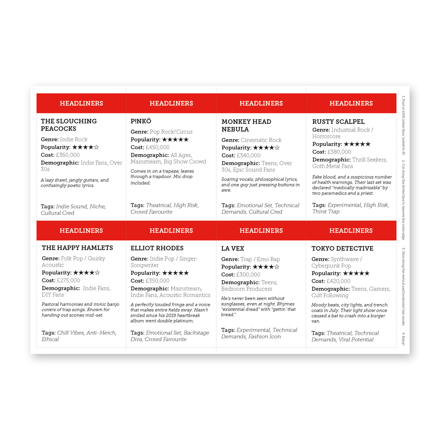 Behind the Festival | ESL Music Festival Planning Game & Creative Project Task - shop.englishinaction.com