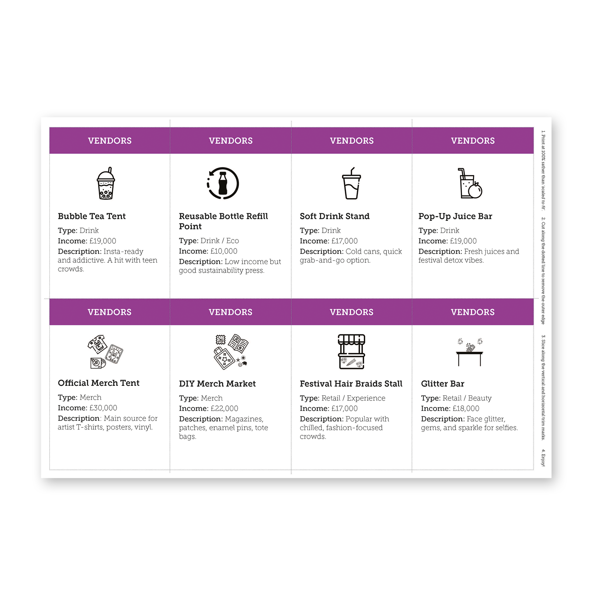 Behind the Festival | ESL Music Festival Planning Game & Creative Project Task - shop.englishinaction.com