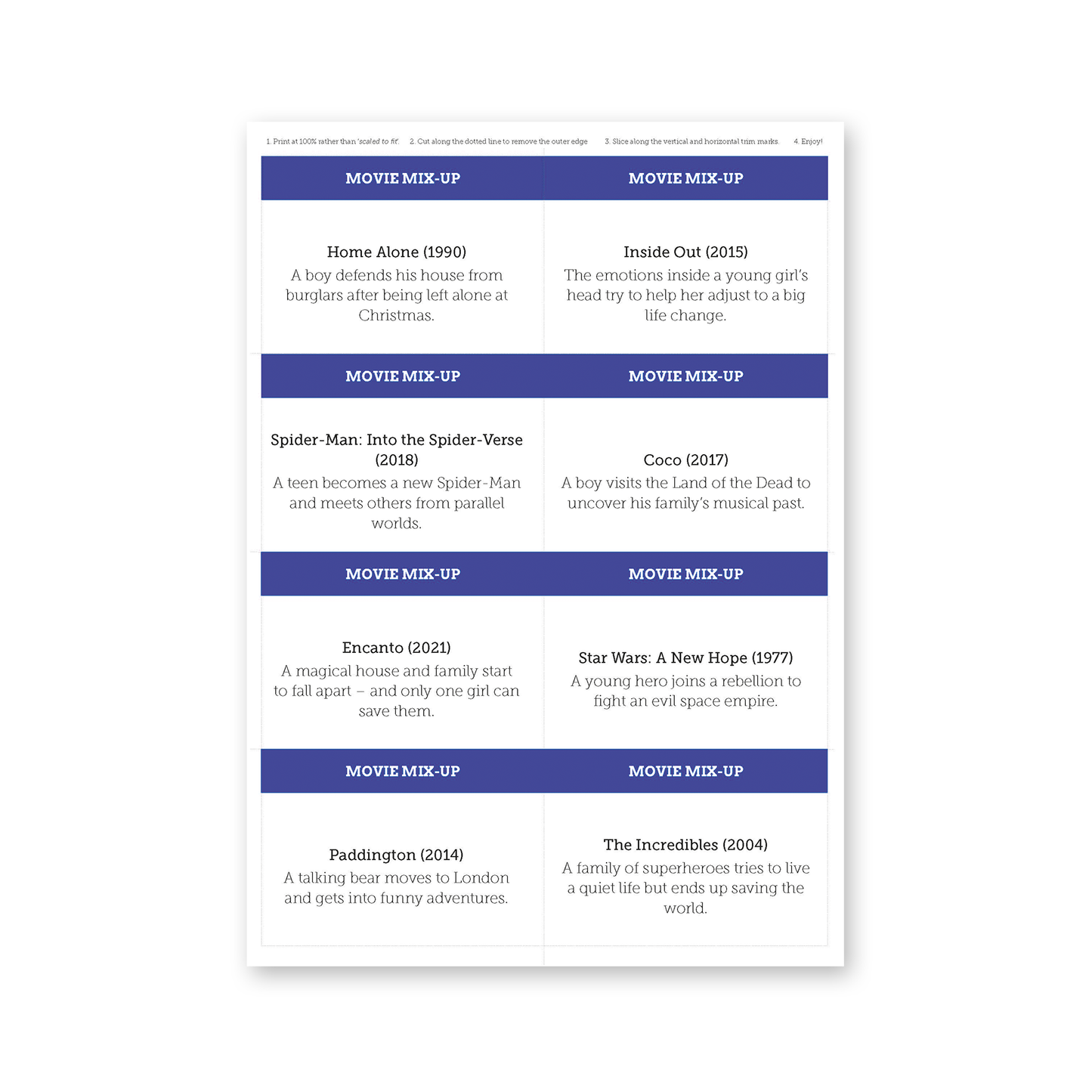 Movie Mix-Up | Genre Matching & Film Literacy Task for English Learners