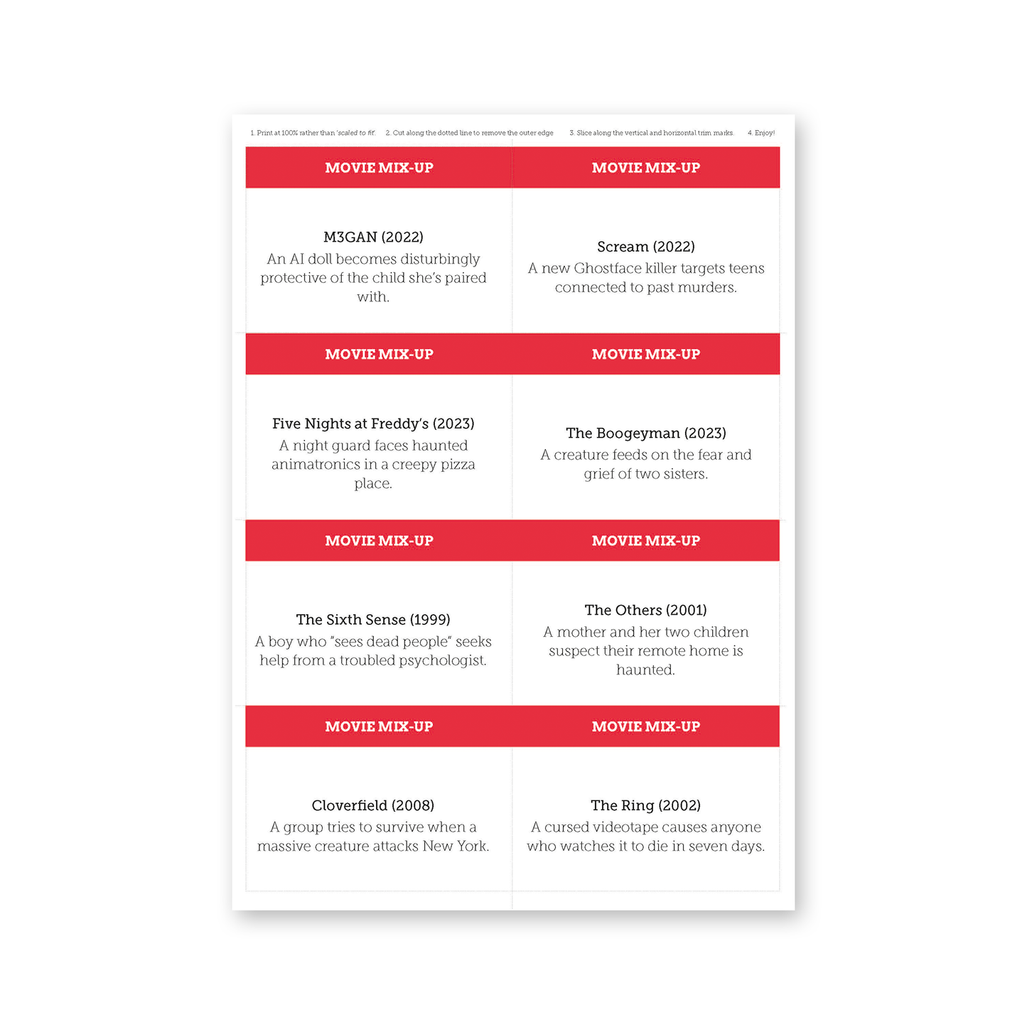 Movie Mix-Up | Genre Matching & Film Literacy Task for English Learners