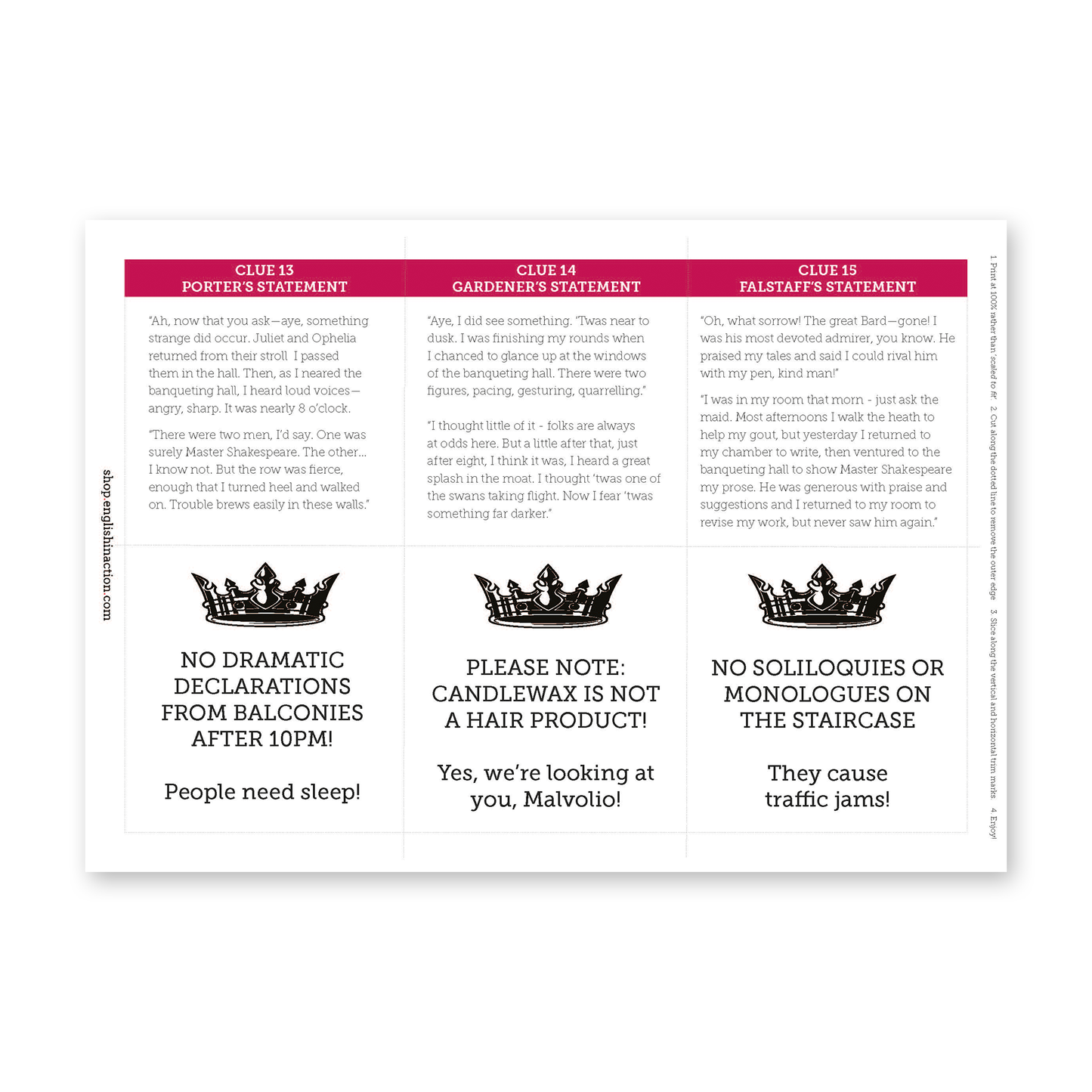 Mystery Most Foul | Shakespeare-Themed EFL Murder Mystery Activity - TEFL-Toolkit.com