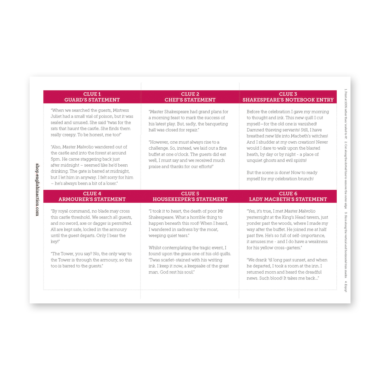 Mystery Most Foul | Shakespeare-Themed EFL Murder Mystery Activity - TEFL-Toolkit.com