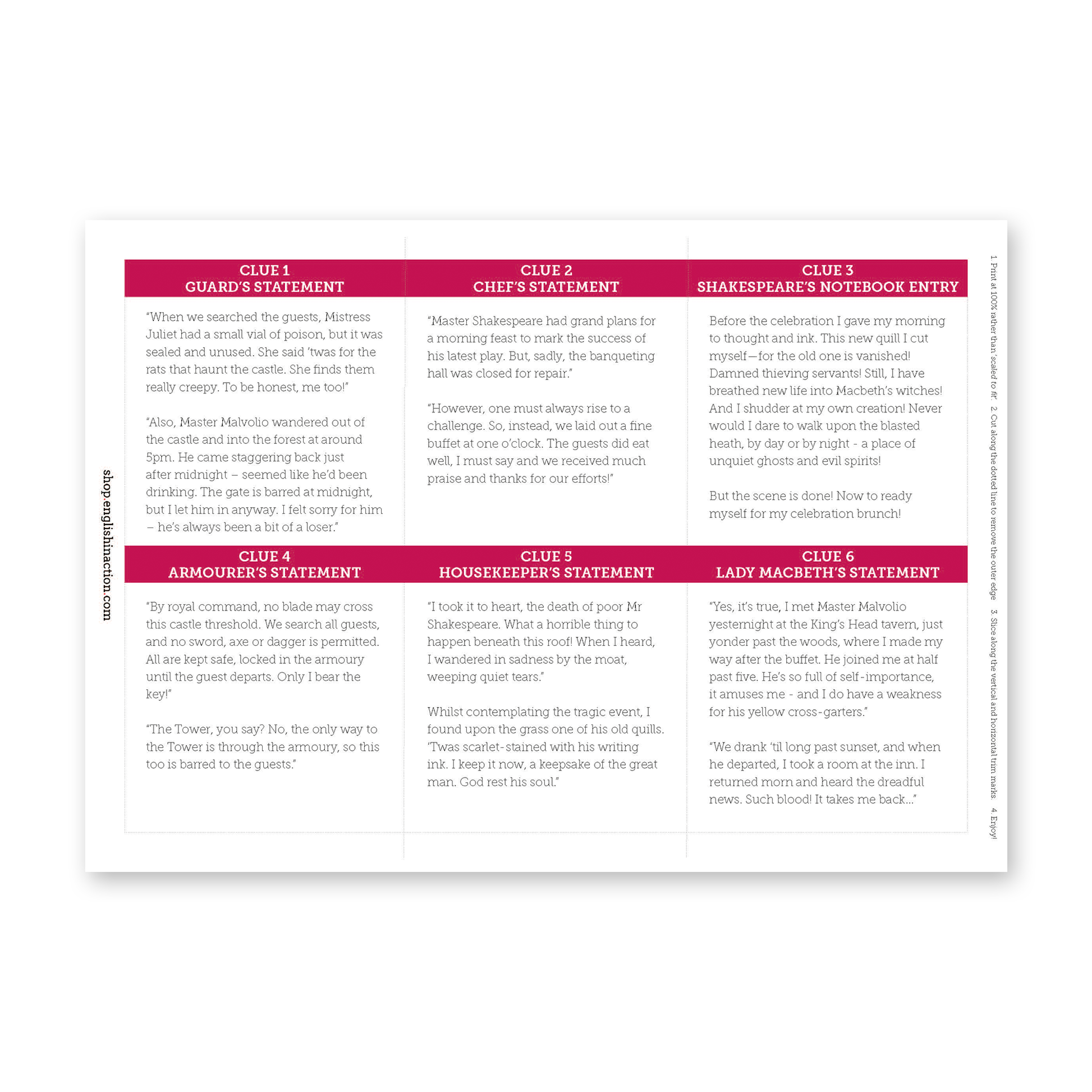 Mystery Most Foul | Shakespeare-Themed EFL Murder Mystery Activity - TEFL-Toolkit.com