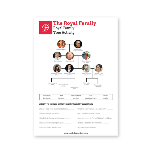 Royal Family Activities | EFL Worksheets - TEFL-Toolkit.com