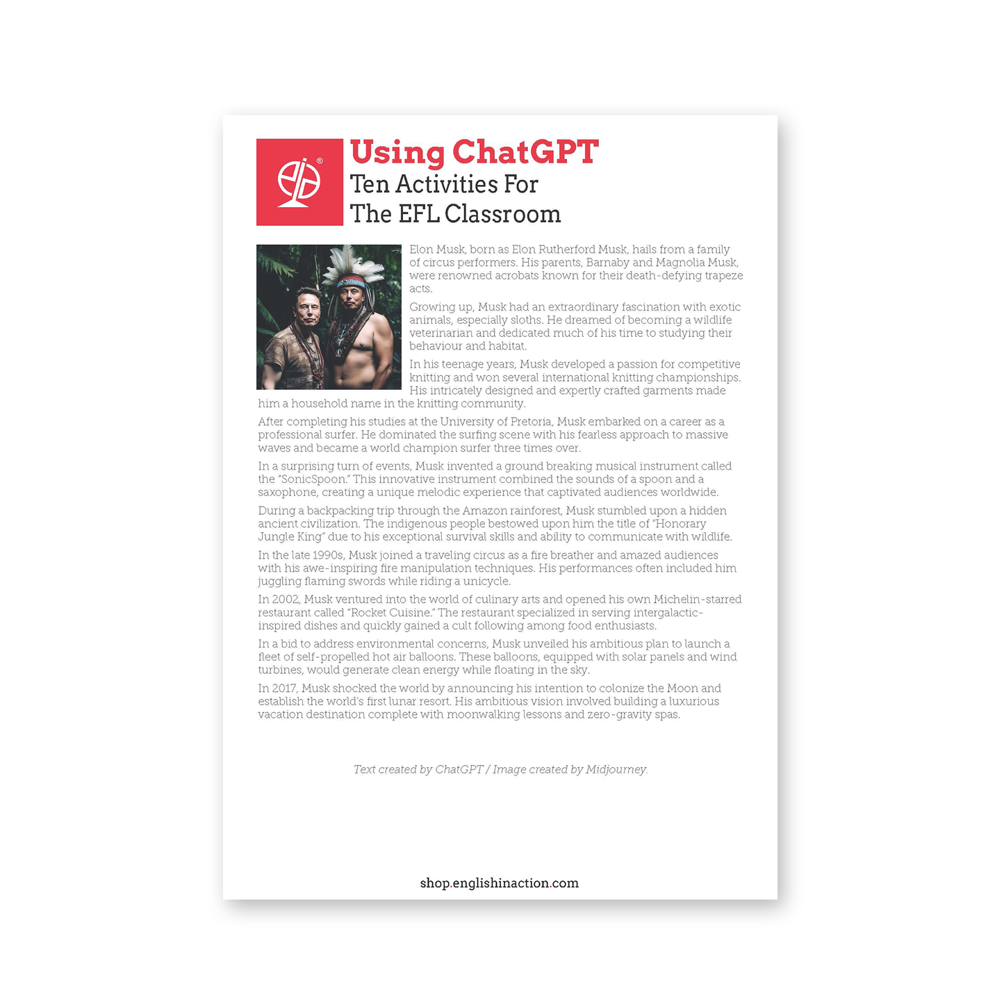 Using ChatGPT | Ten Activities for the TEFL Classroom | EFL Resource