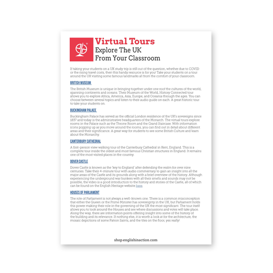 Virtual Tours of the UK | EFL Resource - TEFL-Toolkit.com