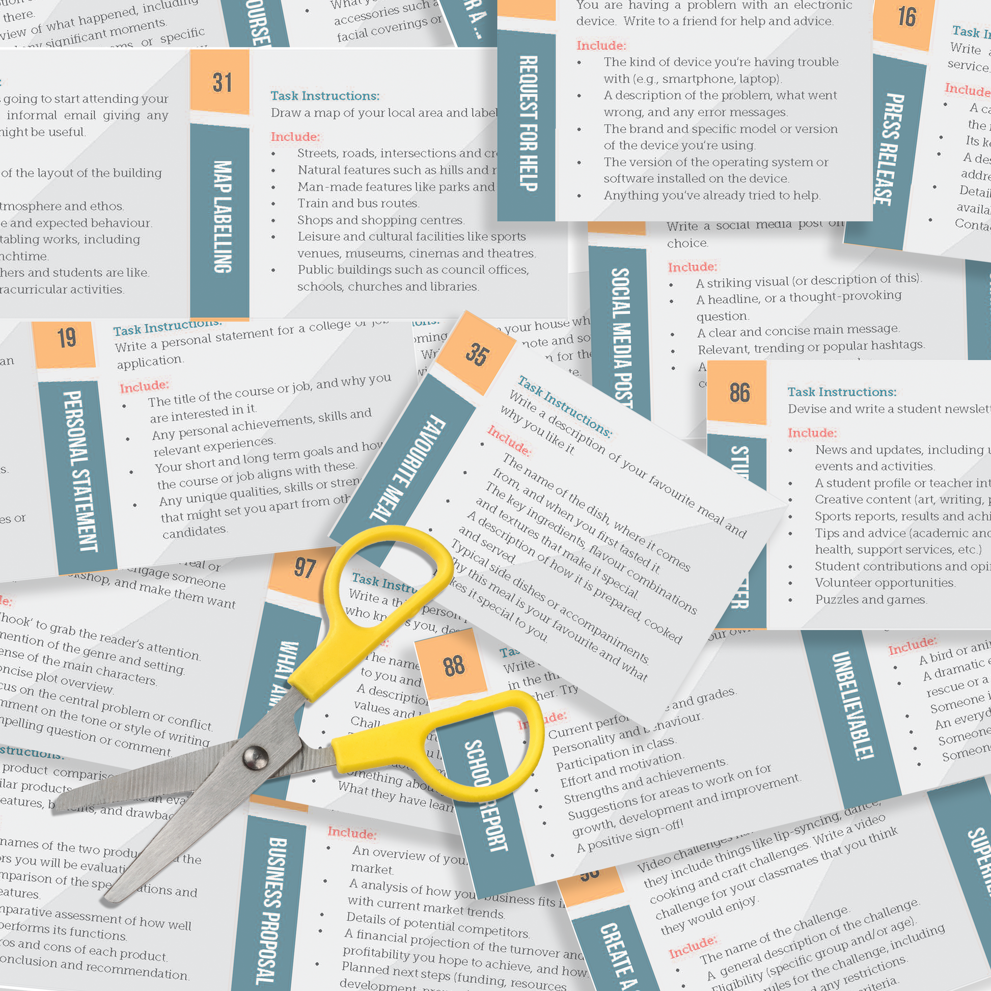 100 Writing Prompts | TEFL Activity Cards for Creative, Exam and Everyday Writing Practice - shop.englishinaction.com