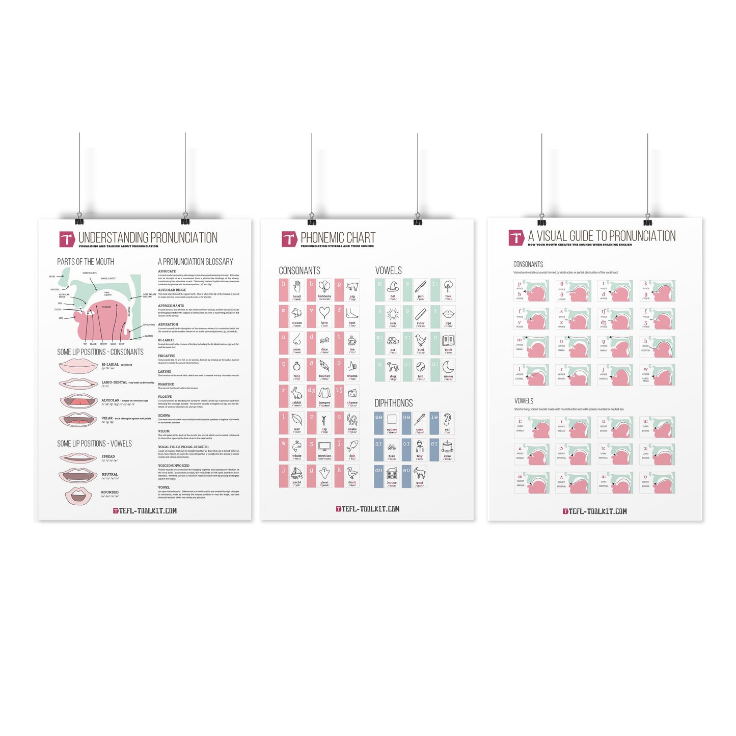 Visual Guide to Pronunciation Poster | English Pronunciation | Virtual Poster - TEFL-Toolkit.com