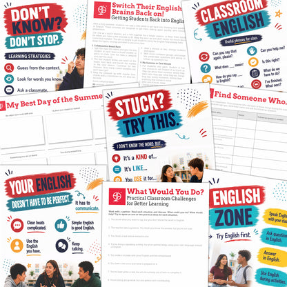 Back to School | EFL & ESL English Activities and Classroom Posters