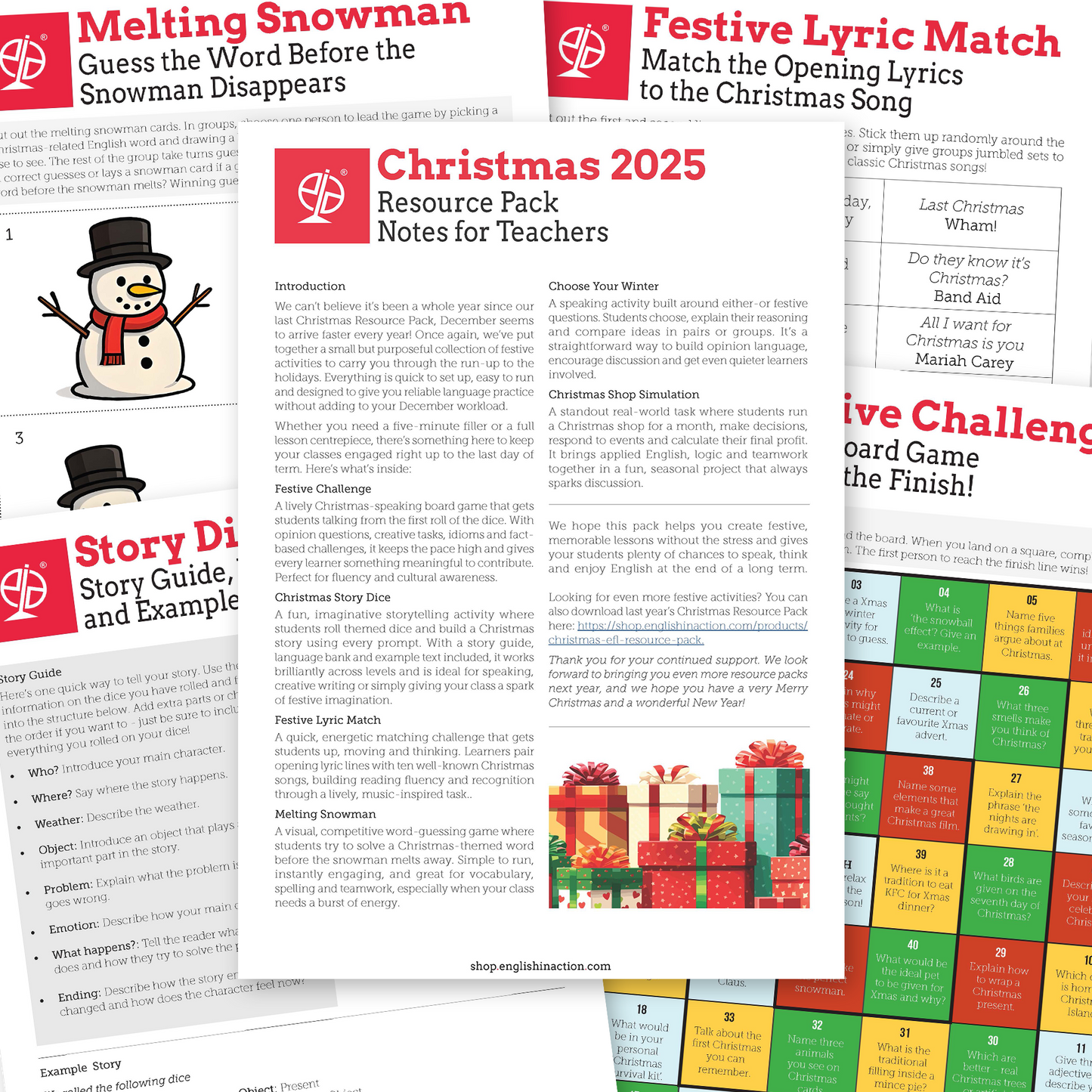 Christmas 2025 | EFL Resource Pack for Speaking, Vocabulary and Creative Festive Lessons