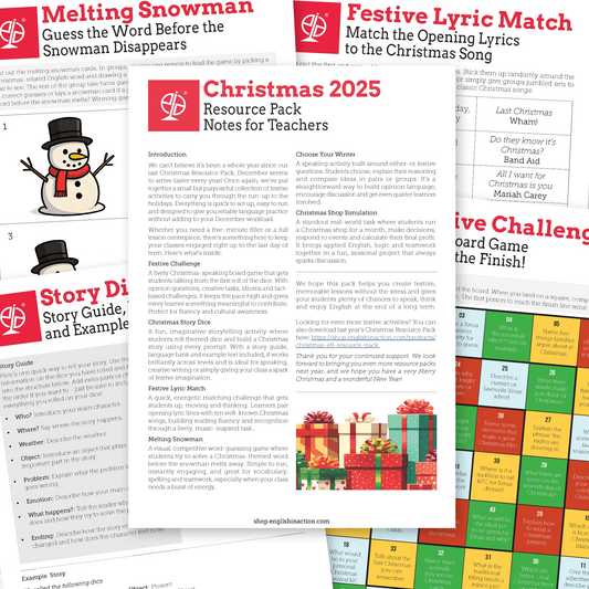 Christmas 2025 | EFL Resource Pack for Speaking, Vocabulary and Creative Festive Lessons