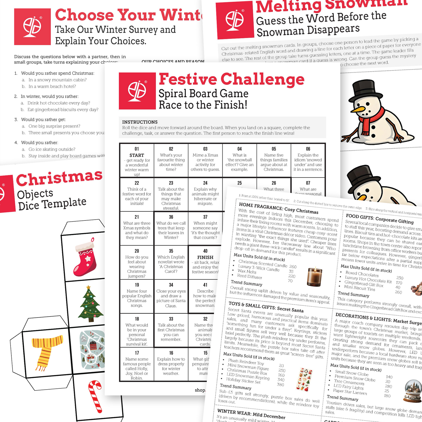 Christmas 2025 | EFL Resource Pack for Speaking, Vocabulary and Creative Festive Lessons