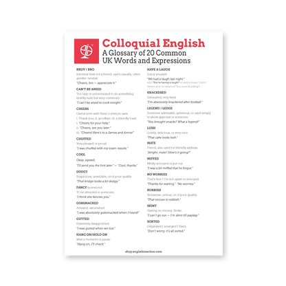 Colloquial English | ESL British Slang and Informal Language