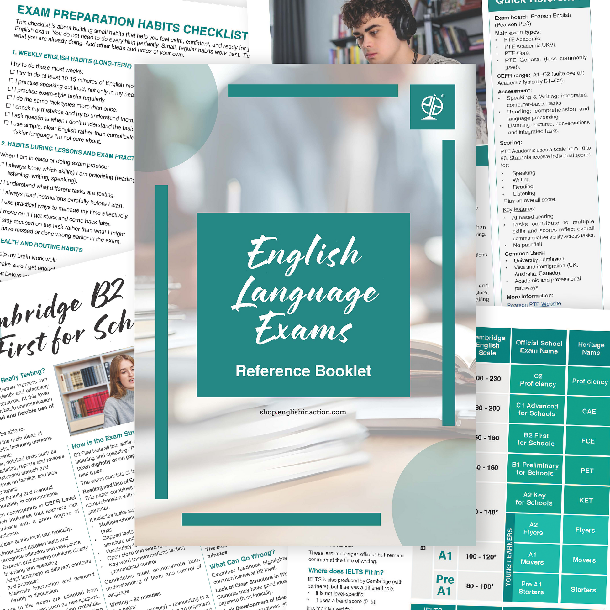 English Language Exams Reference Booklet | Cambridge, IELTS, PTE, TOEFL, TOEIC and More - TEFL-Toolkit.com