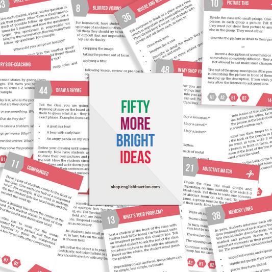 Fifty More Bright Ideas | TEFL Activity Cards