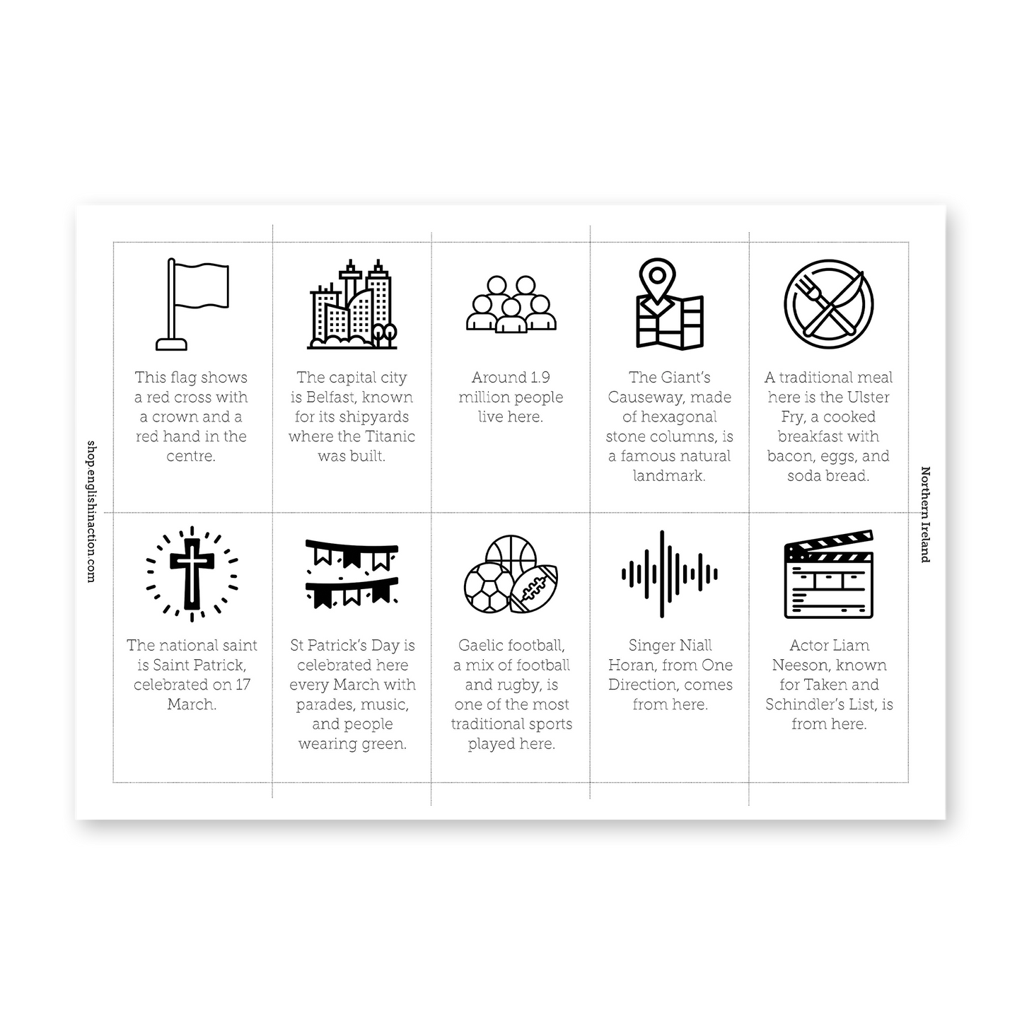 The Four Nations | Discover the UK Reading and Matching Activity