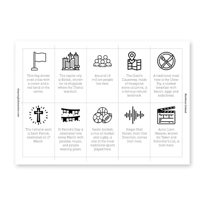 The Four Nations | Discover the UK Reading and Matching Activity