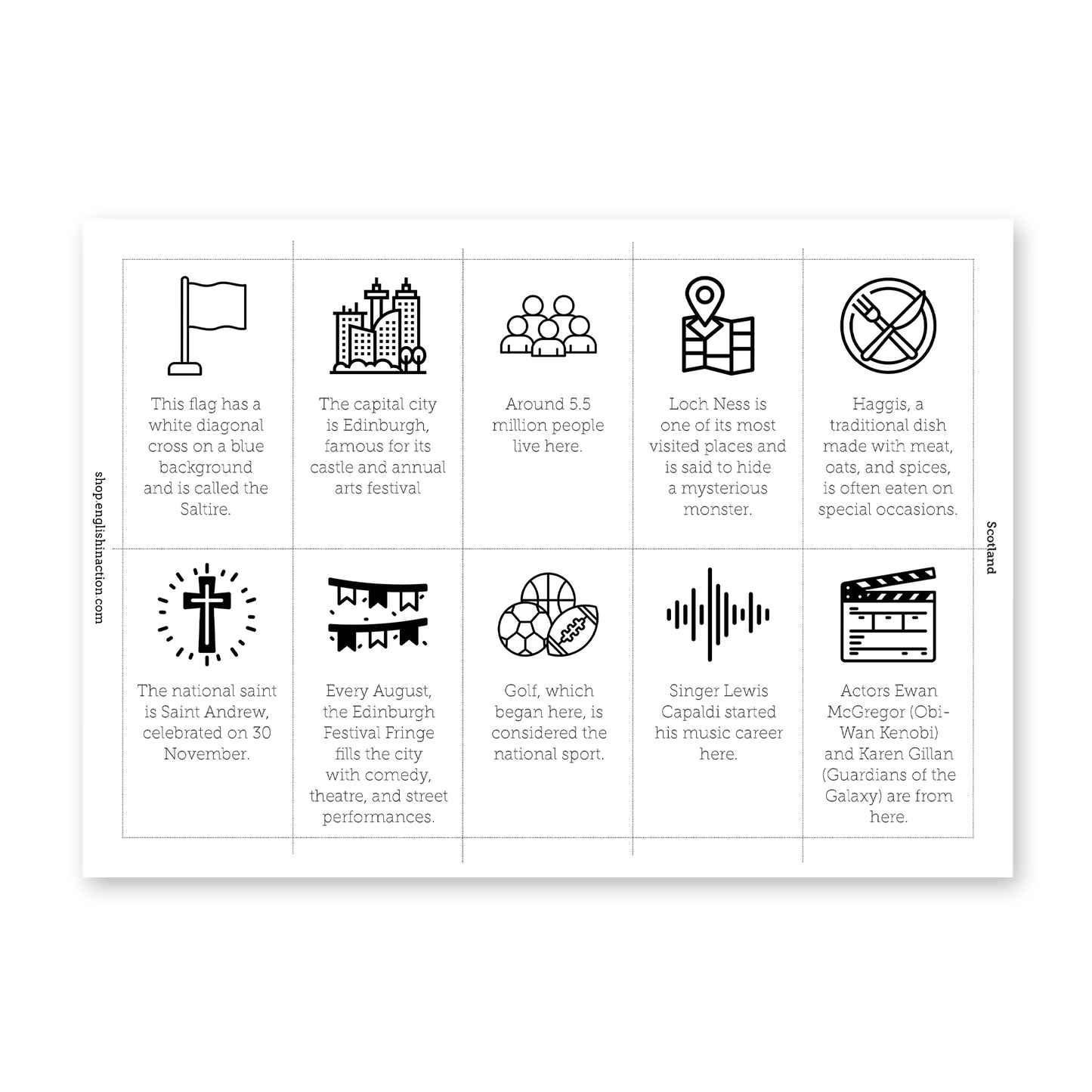 The Four Nations | Discover the UK Reading and Matching Activity