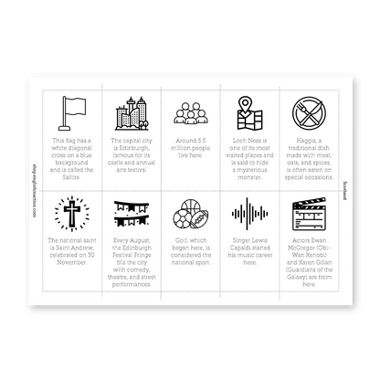 The Four Nations | Discover the UK Reading and Matching Activity