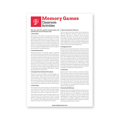 Memory Text and Activities | EFL Resource