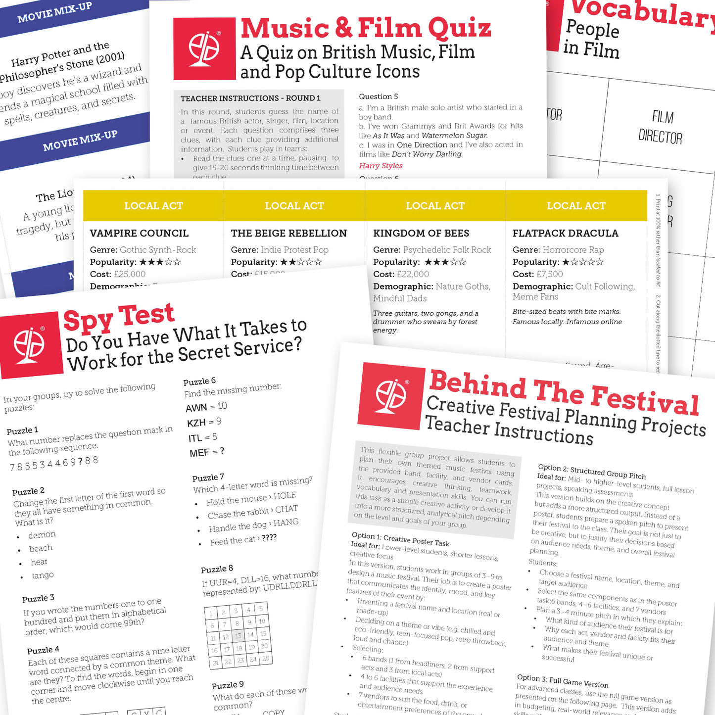 Music and Film | EFL Resource Pack for Teaching English Through Music and Film
