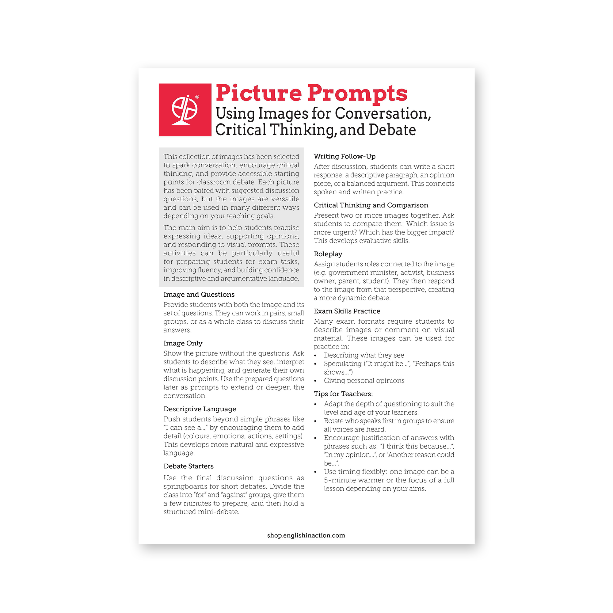 Picture Prompts | Using Images for Conversation, Critical Thinking, an ...