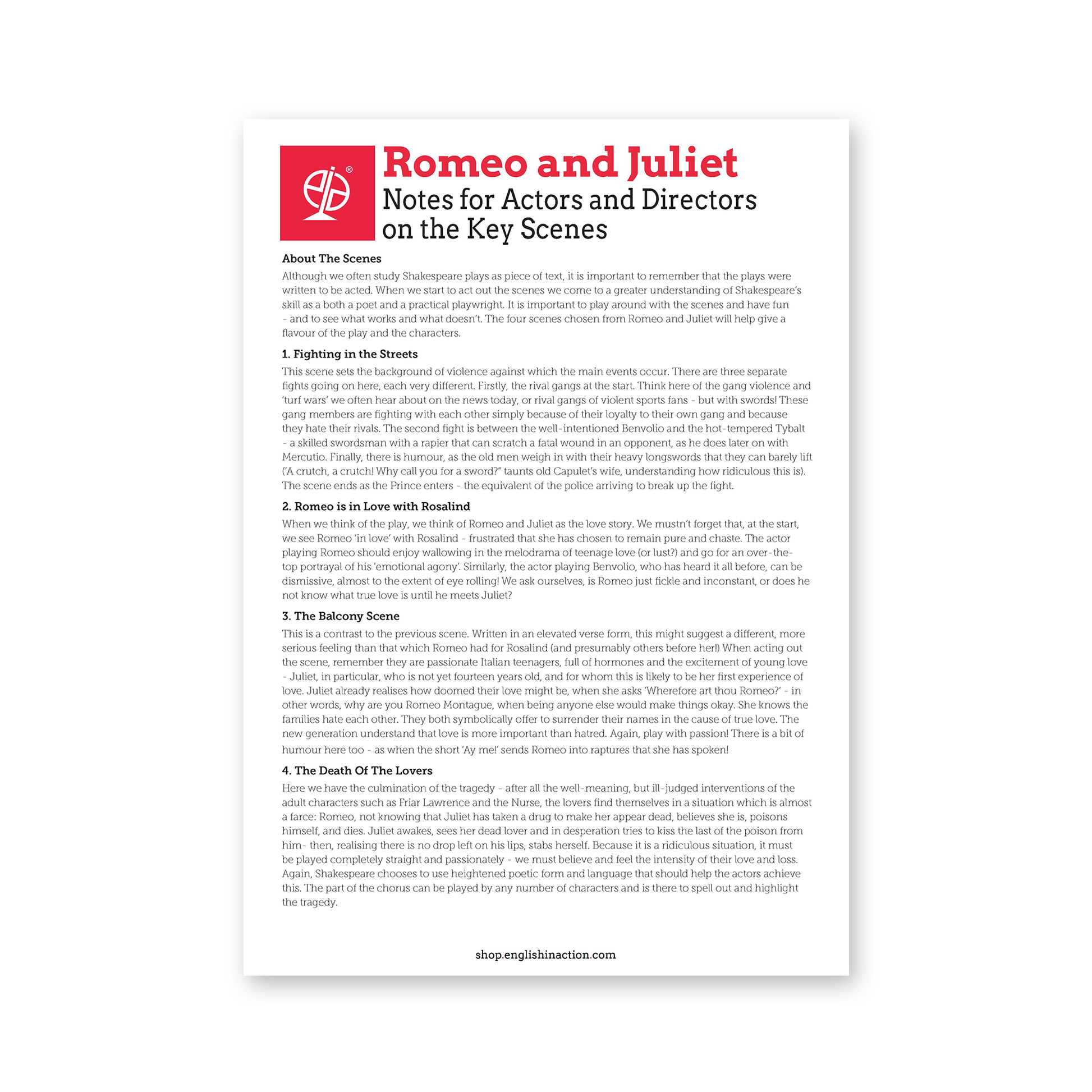Romeo and Juliet Scenes | EFL Script Resource with Key Extracts and Performance Notes - TEFL-Toolkit.com