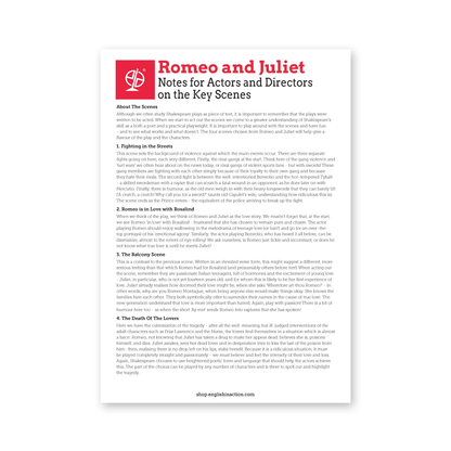 Romeo and Juliet Scenes | EFL Script Resource with Key Extracts and Performance Notes - TEFL-Toolkit.com