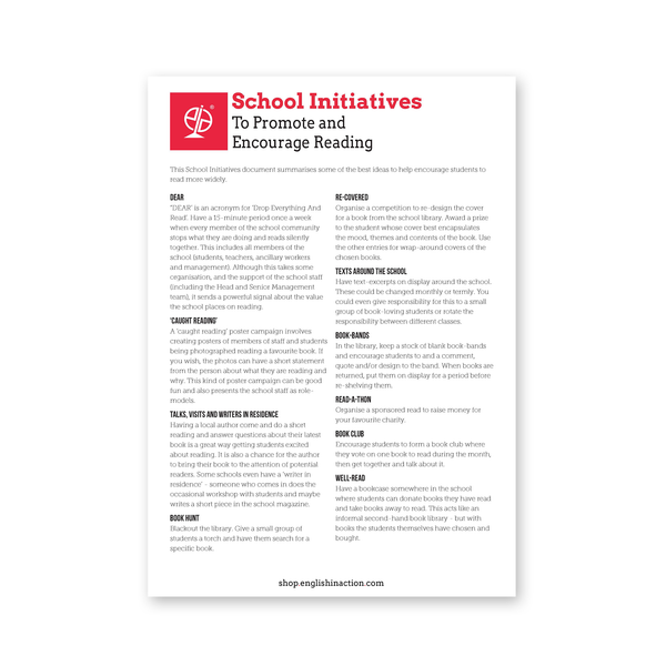 Reading Initiatives Guide | ESL School-Wide Literacy Ideas – EiA Shop