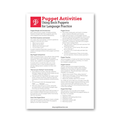 Sock Puppets | Puppet-Making and Speaking Activities for EFL - TEFL-Toolkit.com