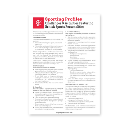 Sporting Profiles | British Athletes Biography Cards and Classroom Ideas