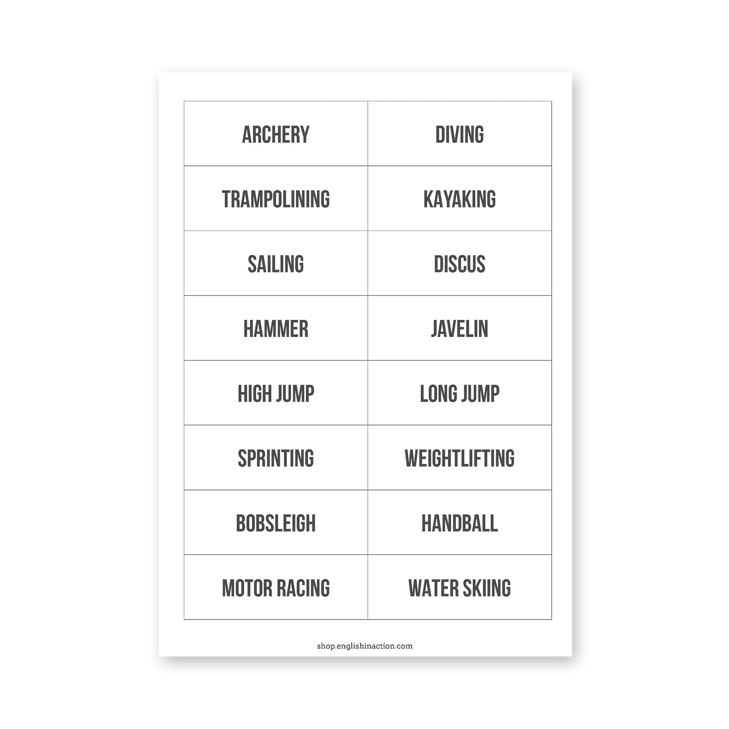 Sporting Shorts | Sports Warm Up and Filler Activities for EFL