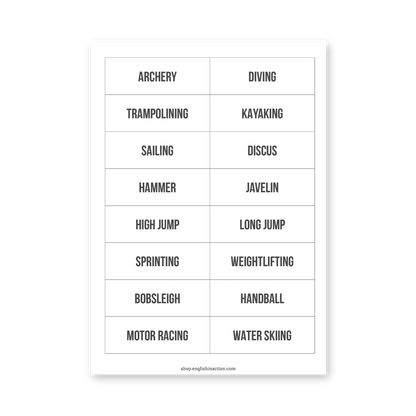 Sporting Shorts | Sports Warm Up and Filler Activities for EFL