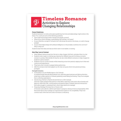 Timeless Romance Text and Activities | EFL Resource