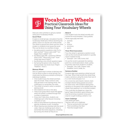 Vocabulary Wheels | Build-and-Use Vocabulary Activities for EFL - TEFL-Toolkit.com