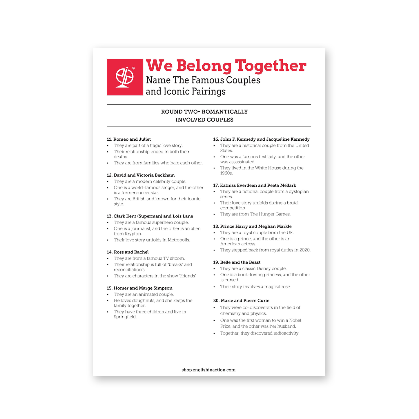 We Belong Together | EFL Resource